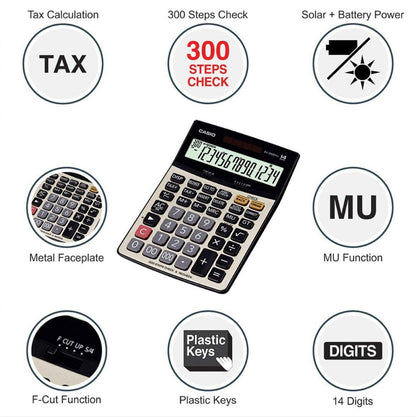 Casio 14-digit desktop calculator DJ 240 D Plus