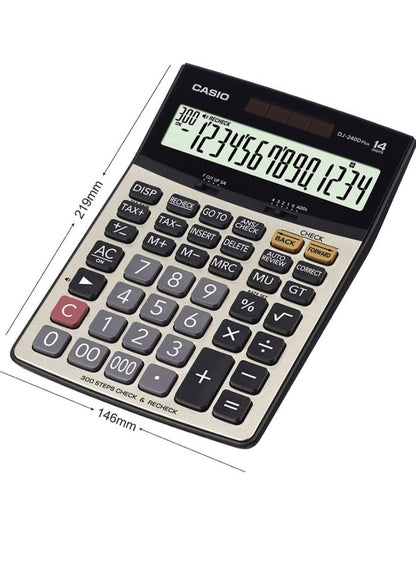 Casio 14-digit desktop calculator DJ 240 D Plus