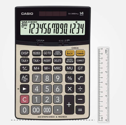 Casio 14-digit desktop calculator DJ 240 D Plus