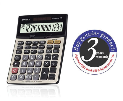 Casio 14-digit desktop calculator DJ 240 D Plus