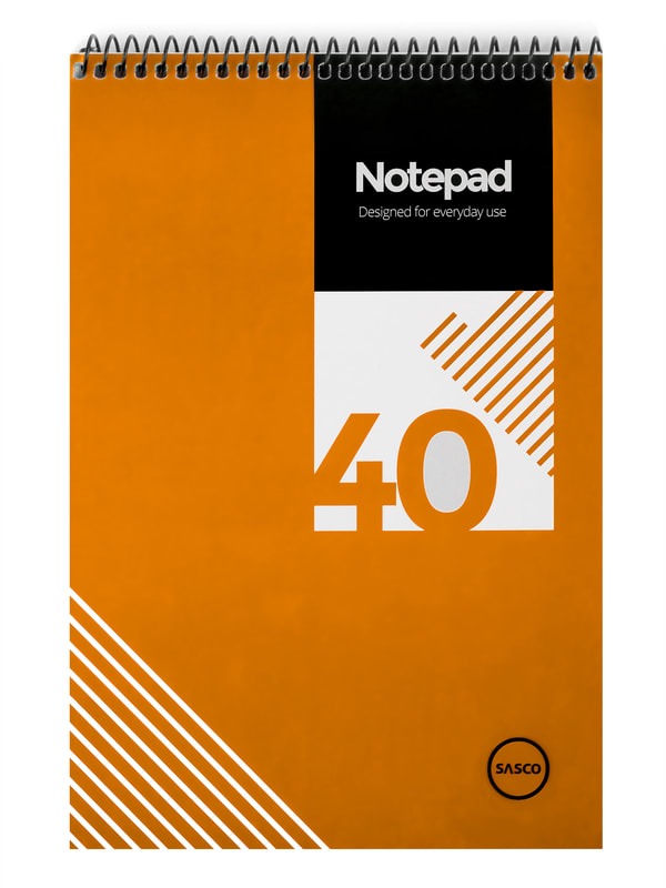 Block note, A4 size, Sasco 40 sheets