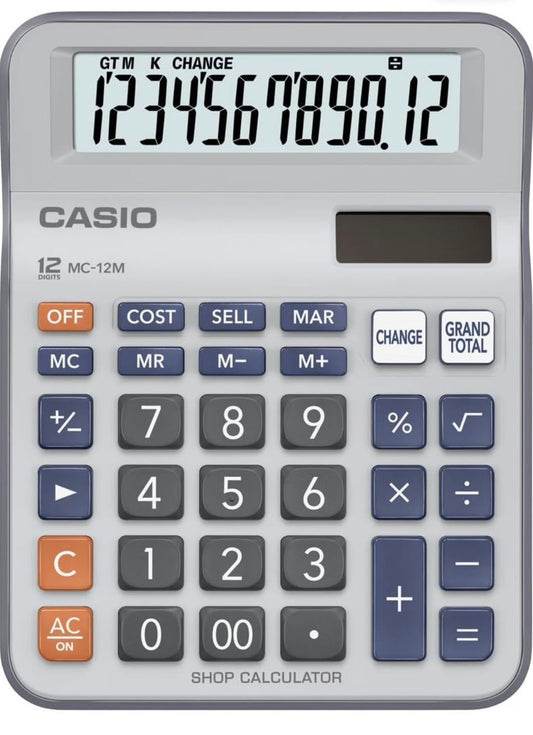 Casio 12-digit desktop calculator MC 12 M