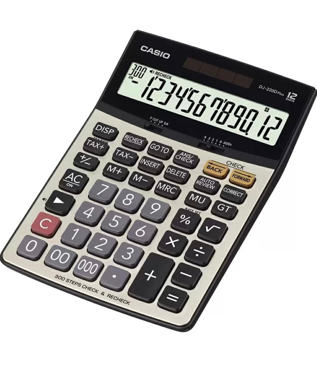 Casio 12-digit desktop calculator DJ 120 D Plus