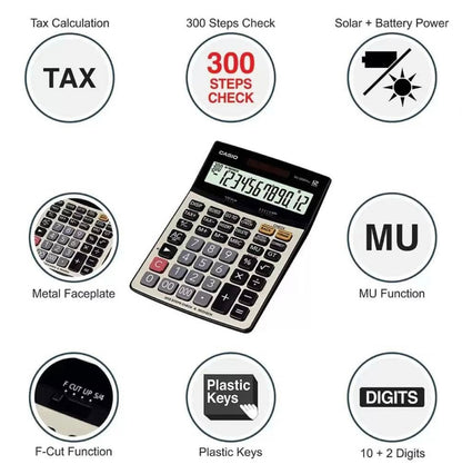 Casio 12-digit desktop calculator DJ 120 D Plus