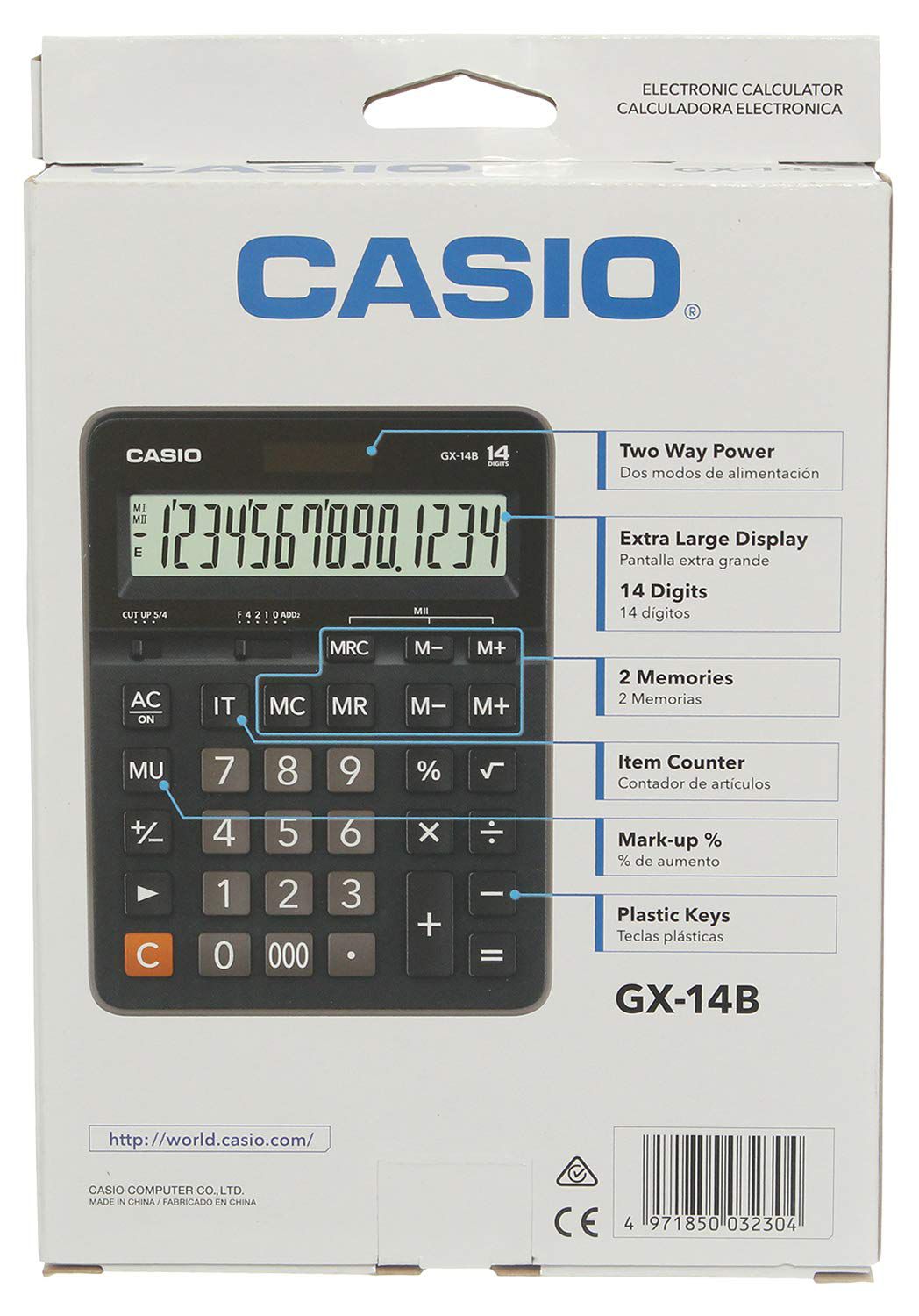 Casio 14-digit desktop calculator GX 14 B