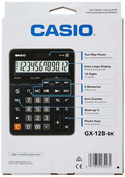 Casio 12-digit desktop calculator GX 12 B